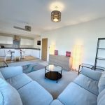 Modern open-plan living room and kitchen