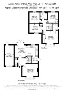 Two-storey house floor plan with garage.