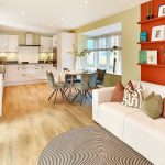 Modern open-plan kitchen and living area